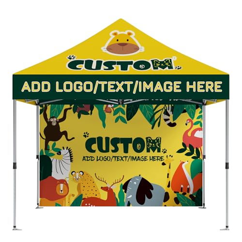 Custom Canopy Tent 10x10 with Logo Personalized Outdoor pop...