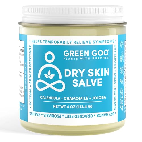 Green Goo Dry Skin Salve, All-Natural Moisturizer for Hydrating The Body & Face, Helps Alleviate Symptoms of Chronic Skin Conditions, 4 Oz
