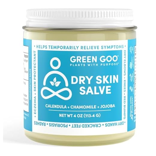 Green Goo Dry Skin Salve, All-Natural Moisturizer for Hydrating The Body & Face, Helps Alleviate Symptoms of Chronic Skin Conditions, 4 Oz