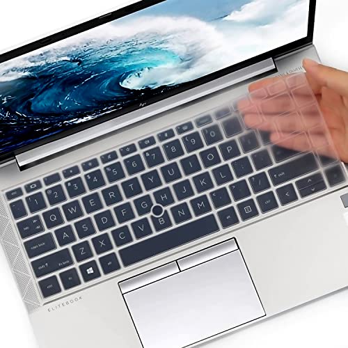 Image of Keyboard Cover for 14 Inch HP EliteBook 840 845 G7 G8 Laptop New Notebook PC Model Accessories Keyboard Protective Skin (Not fit New 840 845 G9 G10 G11)-Clear