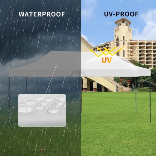 Image of 10x20ft / 3x6m Pop up Outdoor Canopy Tent | Portable Shade Instant Folding Gazebo Tent | Heavy Duty Gazebo Canopy Shelter 2 Mins Installation | 40Kgs