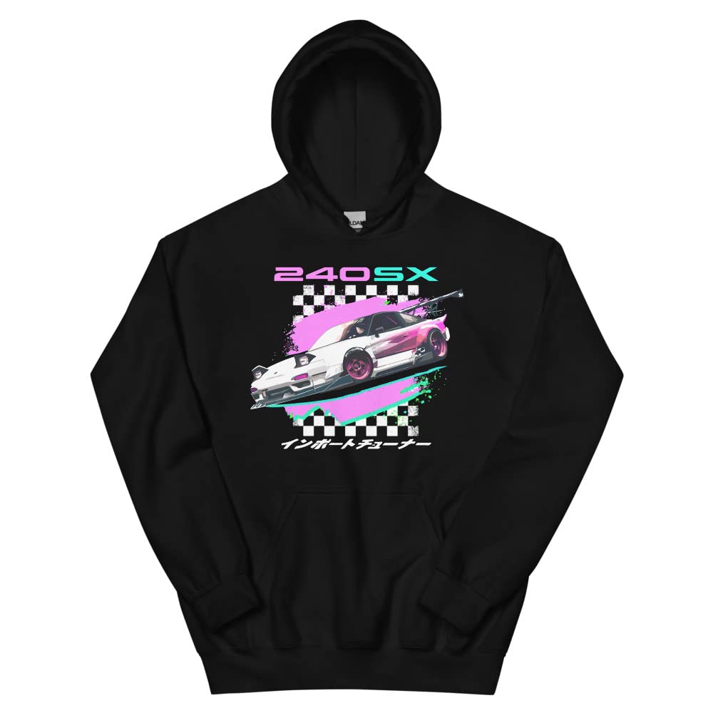 90s JDM Aesthetic 240SX japoński tuner samochód Drift niestandardowa bluza z kapturem