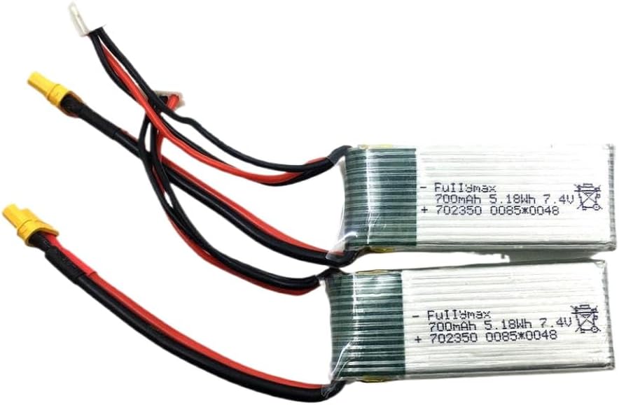 M03 E160 YU Xiang F1 RC Helicopter Replacement Parts M03-025 Accessories Compatible with 7.4V 700mAh 25C Remote Control Helicopter(2 PCS Battery)