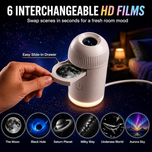 ARREXO 2-in-1 Galaxy Projector Night Light - Image 3