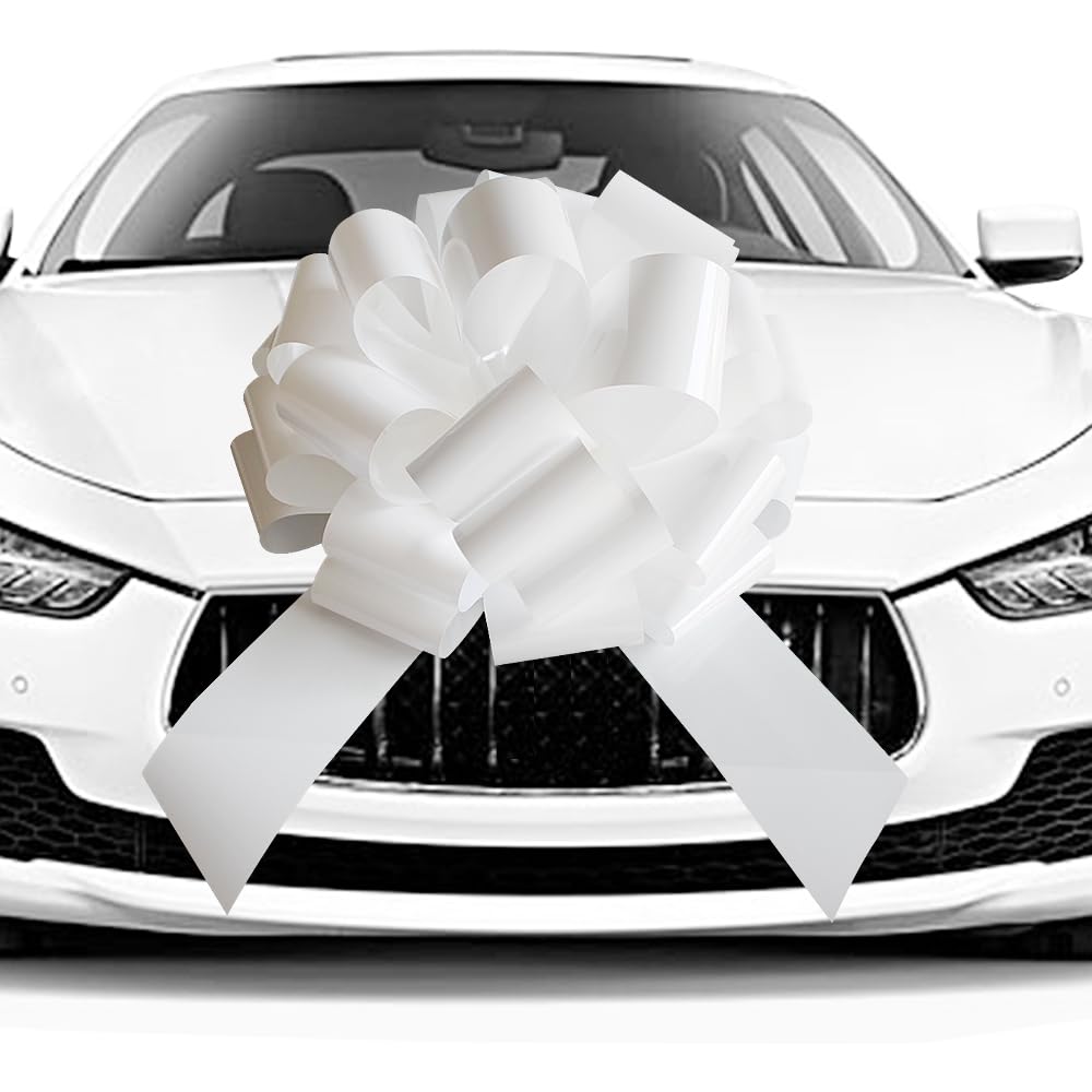 Photo 1 of 20 Inch Large White Bow,1 Pc Giant Present Bow for Large Gift Wrapping New Houses Huge Present Birthday Christmas Decor (White)