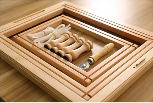 Stickrahmen, tragbarer Holz-Kreuzstichständer, wendbares Buchenholz für Handarbeiten und Nähprojekte
