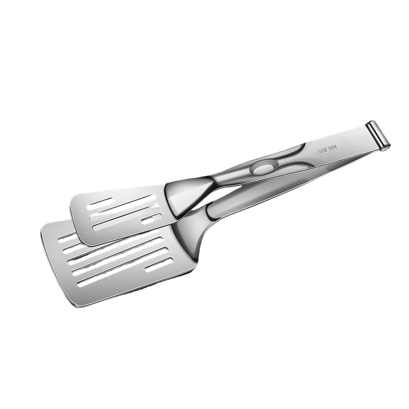 Tsophreniq 304 Stainless Steel Steak Tongs Ergonomic Handle Multi Purpose Cooking Utensil for BBQ Pancakes Bread Nonslip Handle Tongs
