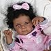 WOOROY Realistic Reborn Baby Doll Black Girl – 18 Inch African American Newborn Baby with Soft Body, Lifelike Handmade Real Life Adorable Gift with Accessories for Kids Age 3+