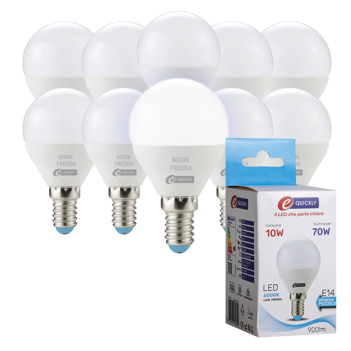 Lampadina Led 8 Watt Candela Luce Bianca Fredda 6500k Lampada Risparmio Energetico Per Illuminazione 49340725 - Foto 4