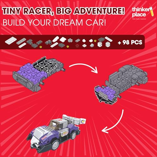 Image of 8-in-1 Super Racing Car Sharp Peak (98 Pieces) | Learn About Speed | Building Block Set for Kids Age 6+ | STEM Educational Toy | Build, Collect & Create Robot | Science & Learning Toy