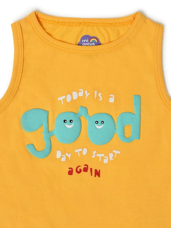 Mi Arcus Printed Multicolor Round Neck Vest for Baby Girl Boy Kids Pack of 2 4