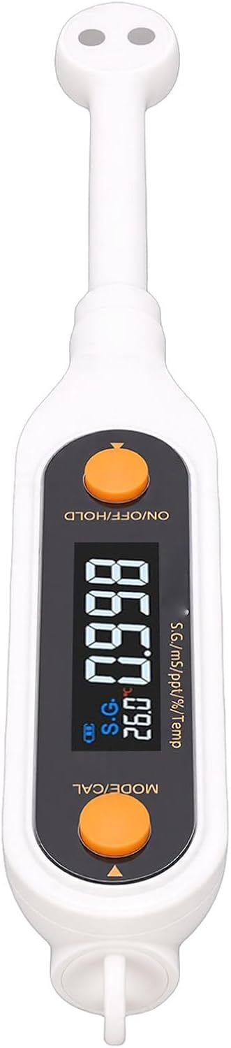 Diydeg Digital Salinity Meter for Saltwater Aquarium, 5 in 1 Salinity PH Temp EC and TDS Meter with Led Display, Digital Hydrometer Analysis, Water Quality Tester for Food