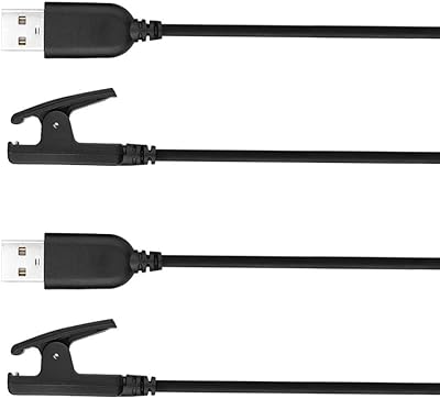 2-Pack Charging Charger Cable Clip for Garmin Forerunner 235/630/645/35/735/S20 Smart Watch
