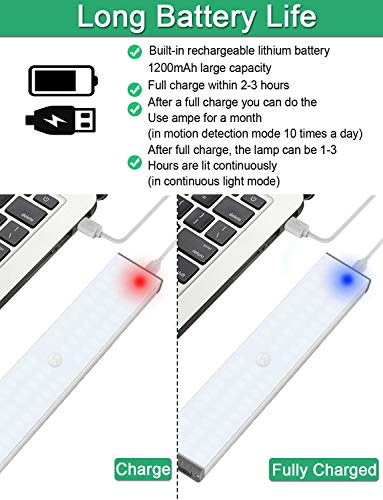 LED-Closet-Light-Motion-Activated-30-LED-Under-Cabinet-Lights-Rechargeable-with-Remote-ControlStick-on-Anywhere-Wireless-Motion-Sensor-Lights-for-Hallway-Cabinet-Stairway-Wardrobe-Kitchen-3-Pack