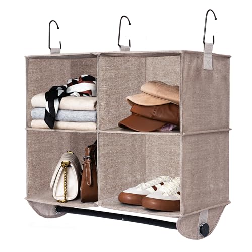 La Mejor Selección de Sistemas de almacenaje - 5 favoritos. 39 StorageWorks Organizador colgante de clóset con varilla de metal, organizadores de clóset de 4 secciones y almacenamiento, estantes colgantes plegables para ropa de bebé,...