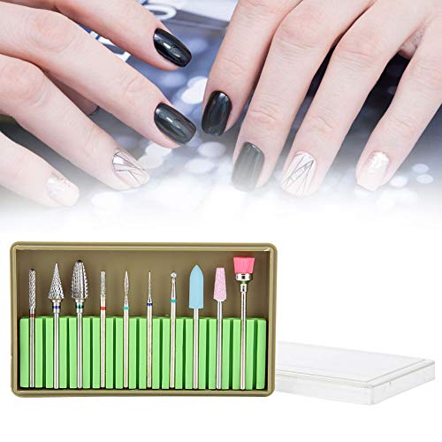Set de 10 piezas de puntas para taladro de uñas miniatura 6