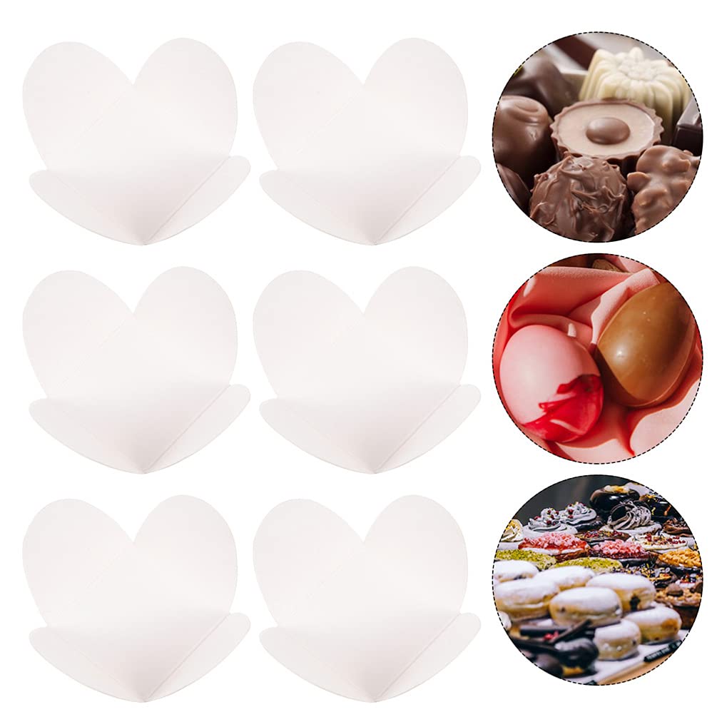 Hemoton Lot de 400 caissettes carrées en papier kraft pour muffins, cupcakes ou mini collations (blanc)