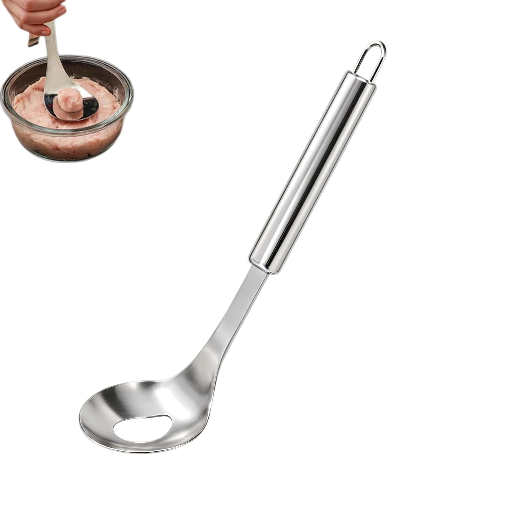 Meatball Maker Spoon, Stainless Steel Manual Meatball Maker 9.4 in None-Stick, Meatball Scoop, Meatball Mold for Uniformly Shaped Meatballs, Culinary in The Kitchen