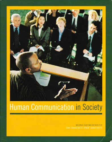 Human Communication in Society (Second Custom E... 0558795102 Book Cover