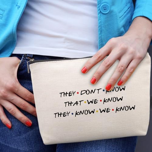 Friends TV Show Gifts Cosmetic Bag, Funny Gifts Friends TV Show Merchandise Birthday Friendship Gifts for Women Friends Fans Sister Bestie Best Friends Gifts Funny Makeup Bag4