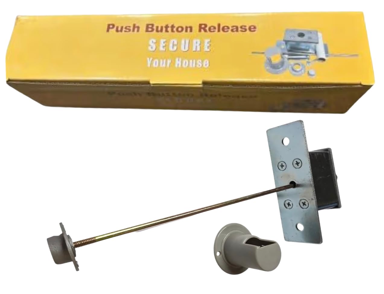 Exit Window Guard Release, Push Button, Security Lock, 3/8" Diameter.