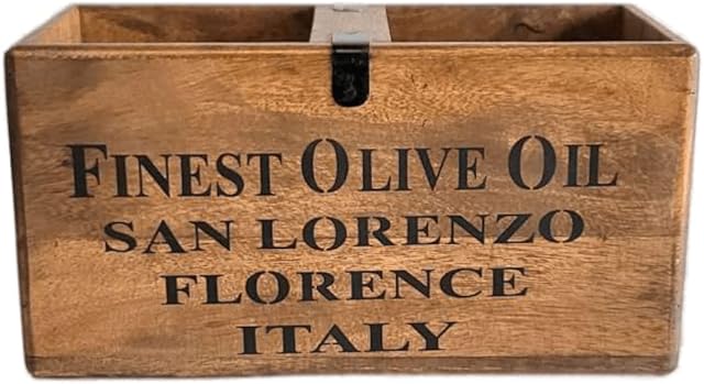 ACL Vintage Wooden Crate  Finest Olive Oil Bottle Storage Ideal For Home, Kitchen, Restaurant Decoration  Olive Oil Bottle Organiser  Rustic Wooden Crate For Kitchen Utensils