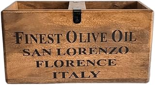 ACL Vintage Wooden Crate – Finest Olive Oil Bottle Storage Ideal For Home, Kitchen, Restaurant Decoration – Olive Oil Bottle Organiser – Rustic Wooden Crate For Kitchen Utensils