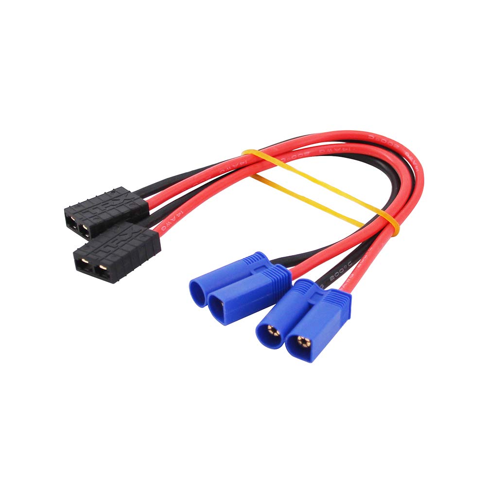 BDHI 2pcs ID Charger Adapter: Traxxas Female to EC5 EC-5 Male TLR LiPo TRX TRA2970 TRA2972(B132-2)