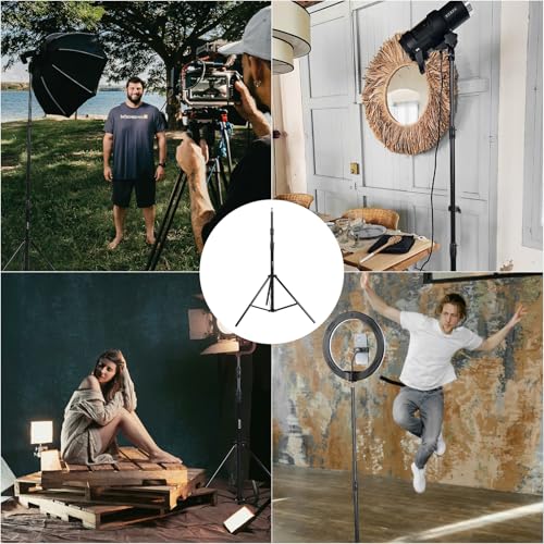 Image of GVM Photography Light Stand 95 inch /240cm, Air-Cushion Aluminum Photo Video Tripod Stand with 1 /4 inch Screw for Softbox, Photo Studio Speedlight, Photographic Equipments, Max Load 8kg / 16lbs