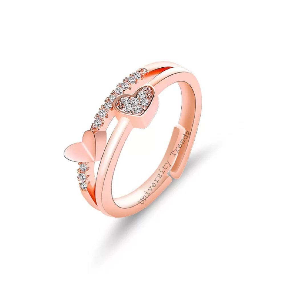 University Trendz Rose Gold And Austrian Crystal Proposal Ring For Women & Girls (Rose Gold) - Free Size (B089GVMGPW) Amazon Price History, Amazon Price Tracker