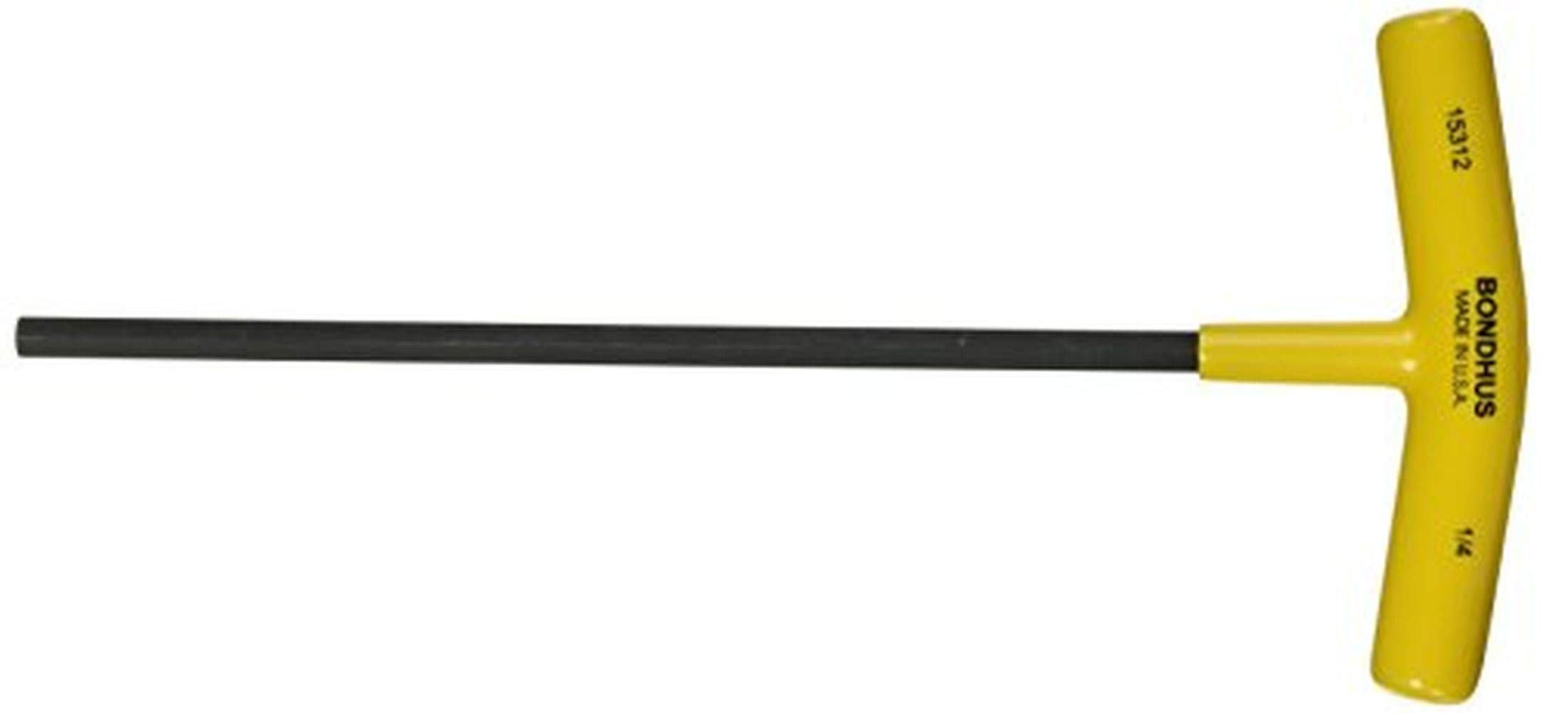 Bondhus Multicolor 1/4" T-Handle Hex Driver 9", 1/4", 15312