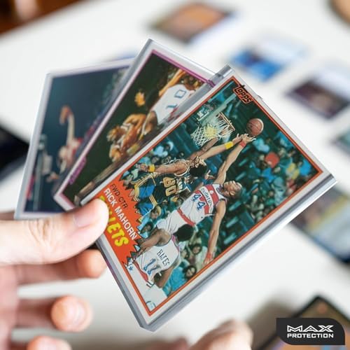 Max Protection 55pt Top Loaders for Cards - 1000 Count - Premium 3x4 Inch Trading Card Toploaders - Protect Your Baseball and Sports Cards with These Crystal Clear Hard Plastic Sleeves Protectors