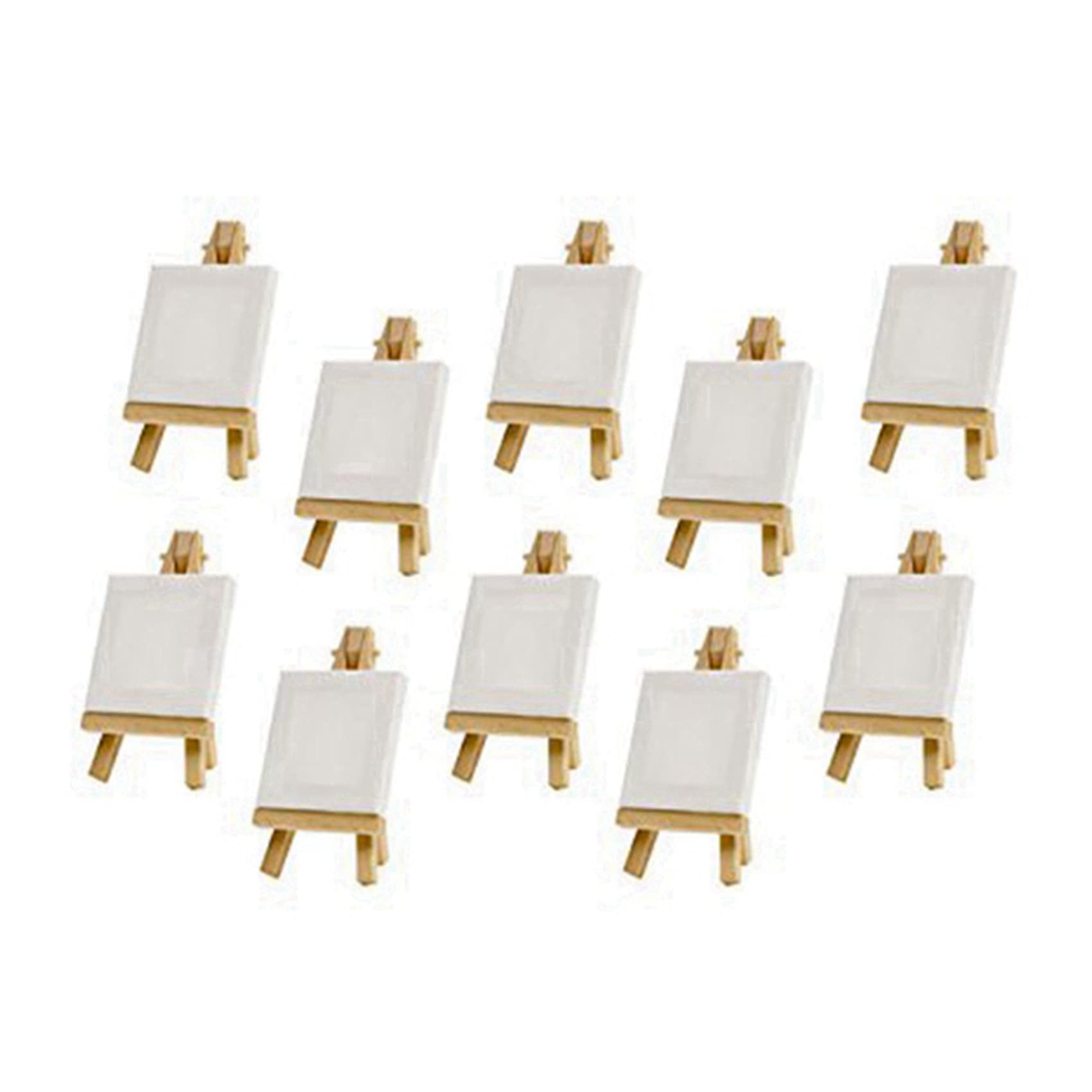 50 Sätze Mini Display Staffelei mit Leinwand 8X8 cm Hochzeit Tisch Nummern Malerei Hobby Malerei DIY Zeichnung Kleinen Tisch Staffelei Geschenk