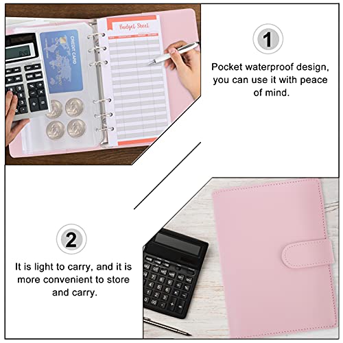 TOYANDONA A6 Couro PU Notebook Organizador Planejador de Orçamento Da Folha Solta Binder 6 Fichário