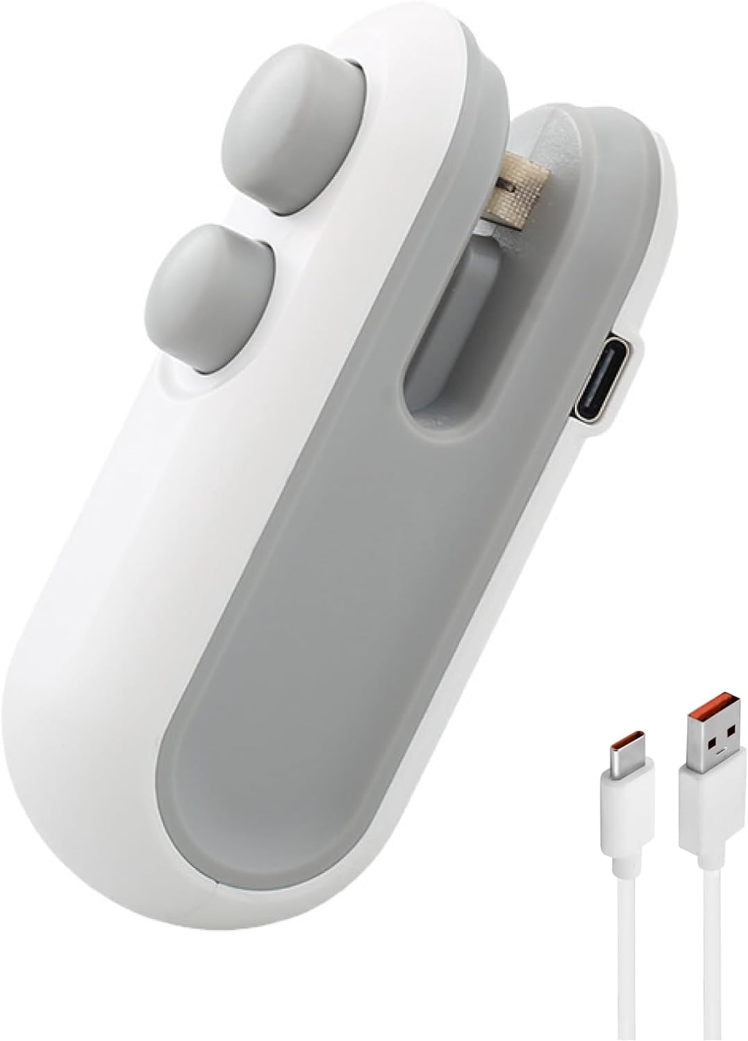 Mini Bag Sealer, USB-C rechargeable Bag Sealer, 2 in 1 Bag Sealer Heat Seal with Cutter and Magnet, Mini Bag Resealer Machine for Plastic Bags Snack Bags.