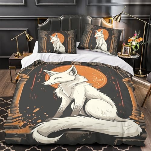 Housse de couette Renard anti-transpiration lit simple 140x200cm microfibre - 4