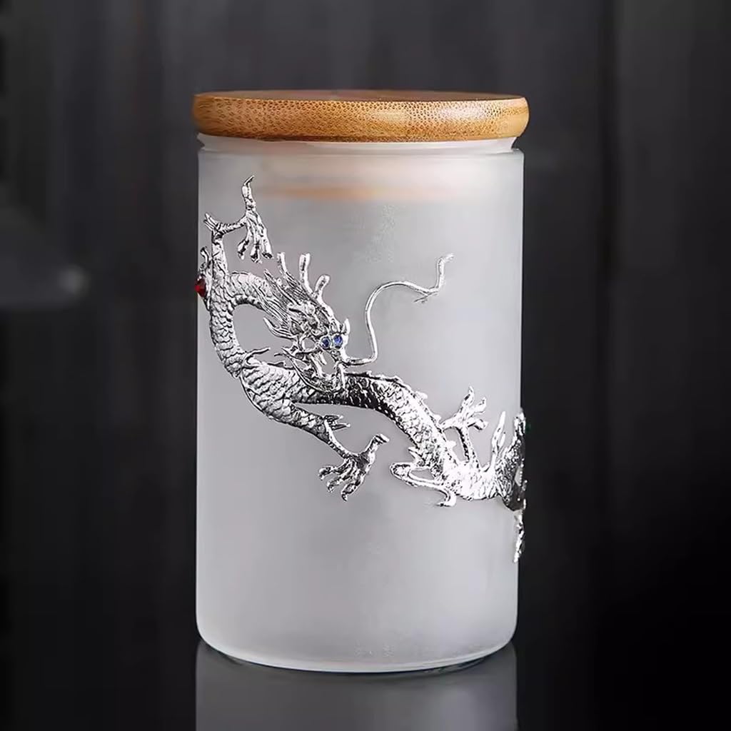 Organizador de Bolsitas de Té Latas de té esmaltadas de estilo chino, pequeñas latas de almacenamiento portátiles for el hogar, juegos de té de Kung Fu retro hechos a mano, almacenes de té de almacena