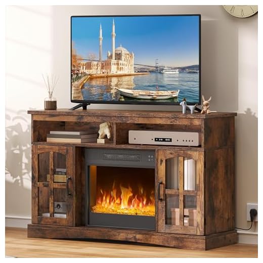 YITAHOME Chimenea eléctrica con calefacción, Chimenea eléctrica para la Sala de Estar con Efecto de Llama, Llama Ajustable, Temporizador de 1-8 Horas, protección contra sobrecalentamiento, función de