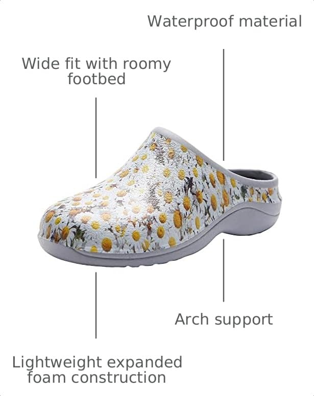 Image of Backdoorshoes Waterproof Premium Garden Clog Shoes for Women with Arch Support