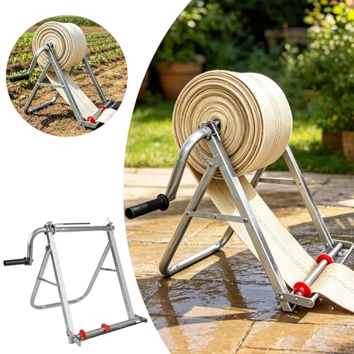 Enrouleur de tuyau robuste pour stockage des eaux 49x40cm
