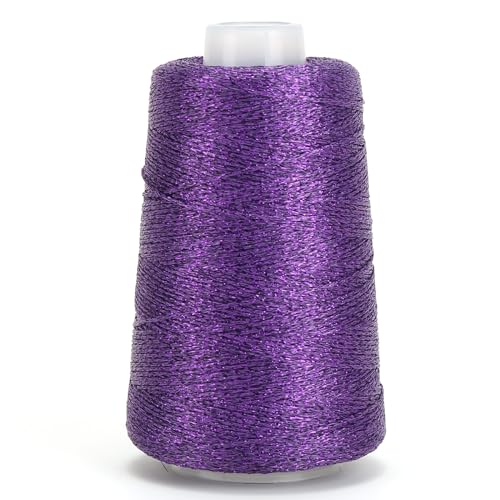 Image of Metallic Crochet Thread, 80g Lurex Yarn for Charms(Purple)