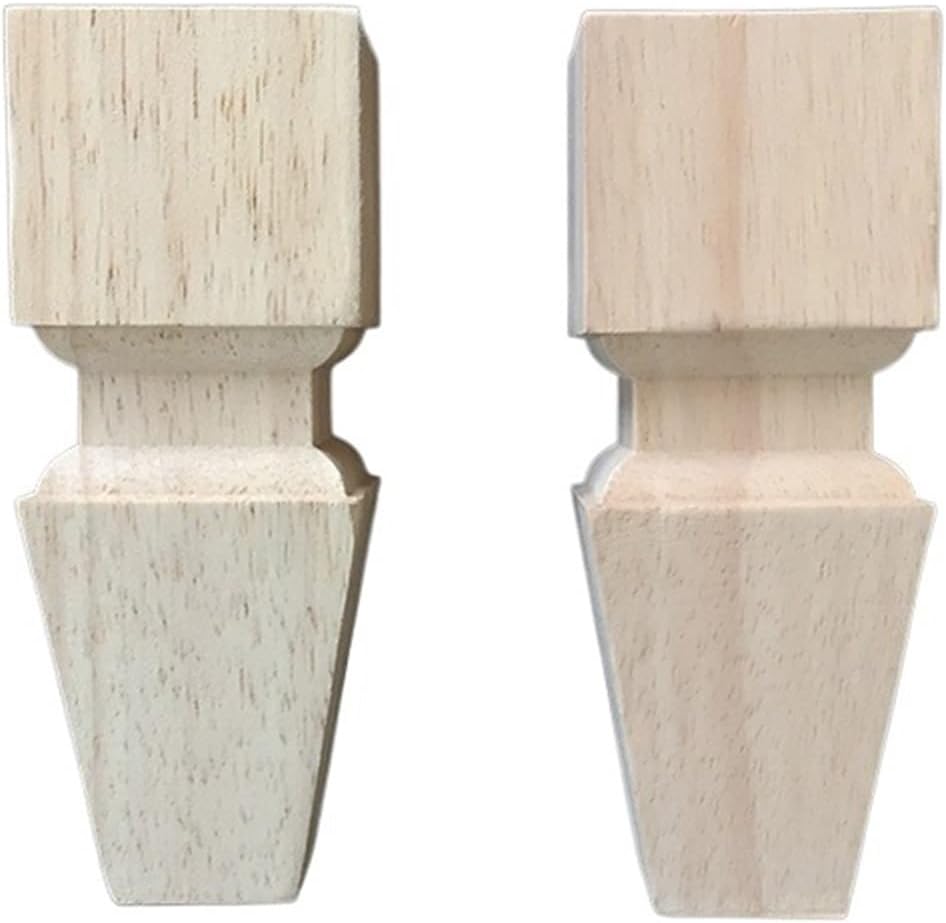 AVIMYA 1/4PCS Solid Wood Furniture Legs Feet Replacement for Sofa Couch Tea Table Cabinet TV Stands Furniture Carving 100-200mm Hieght (Color : 4PCS 100x55mm)