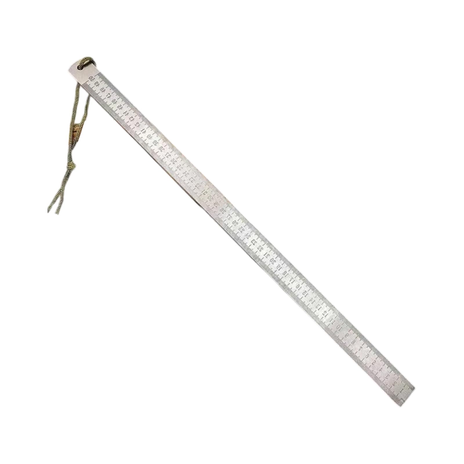 Kaccde 52Cm 3Mm Stainless 50Cm 20In Straight Ruler Car Mounted Defense Ruler Measurement Tool Multifunctional Straight Edges Ruler4 Thickened Stainless Steel