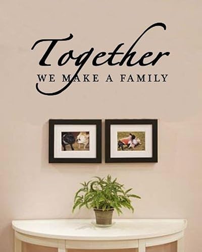 Miniatura 2 de 2 hojas de calcomanías de pared para la familia, citas inspiradoras para el hogar, decoración de pared, monograma de vinilo, calcomanías de pared