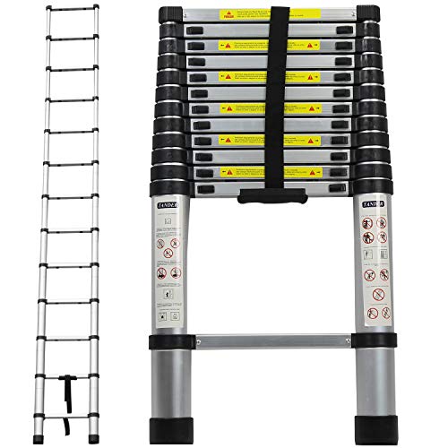 Escada Telescópica de Alumínio 3.8 m - 12 Degraus - TEMT38M