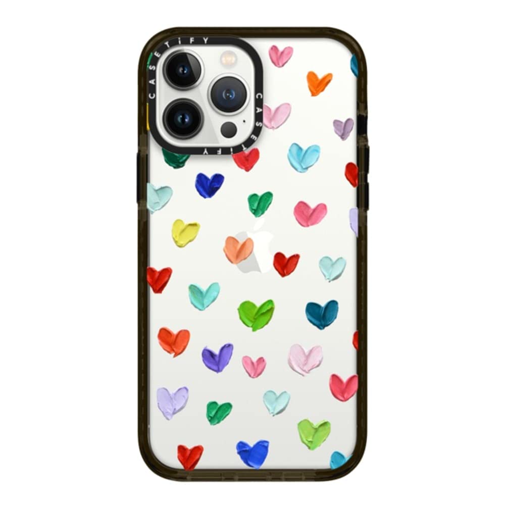 CASETiFY インパクトケース iPhone 13 Pro Max - Polka Daub Hearts - クリア ブラック