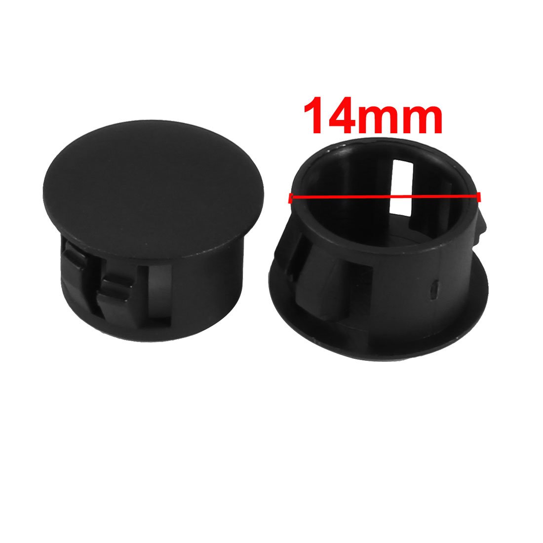 Lot De 2 Bouchons De Verrouillage Noirs En Plastique, Diamètre 14mm, Marque Uxcell - Pour Tubes Ou Trous De Fenêtre