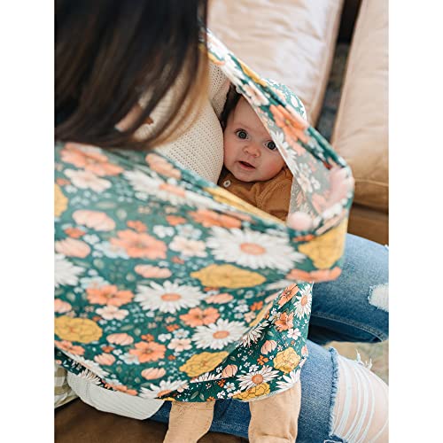 Baby Car Seat Covers- Multi-Use Carseat Canopy For Babies, Stretchy Infant Carseat Cover Boy, Shower Gifts For Unisex Boys And Girls（Green Floral） #TOP3