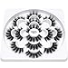 DYSILK Eyelashes Natural Look - 7 Pairs 6D Mink Lashes - False Eyelashes Fluffy Cat Eye Wispy Fake Lashes Soft Reusable 001