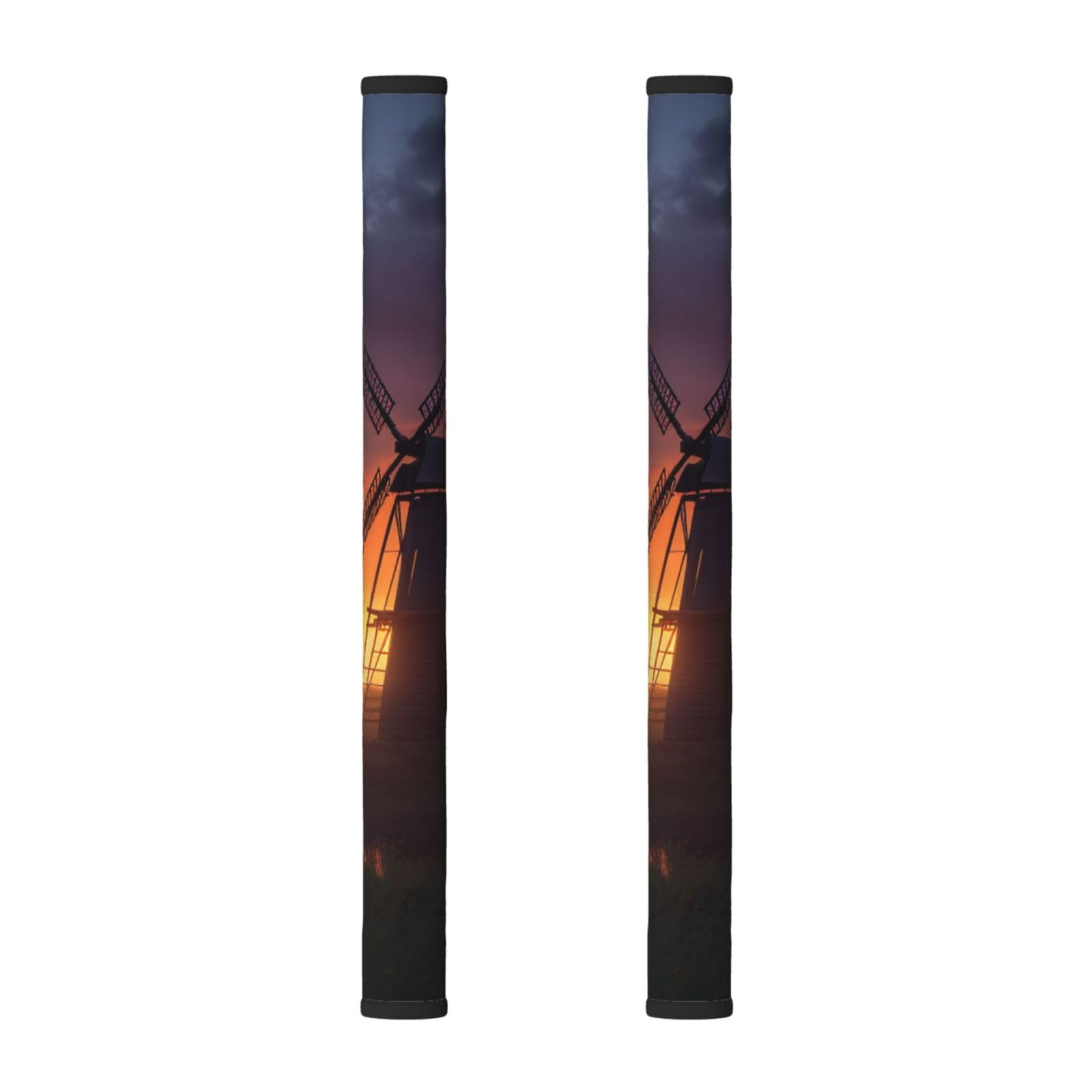 VGFJHNDF Refrigerator Door Handle Covers 2-Pack, Sunset Windmill Printed Protect and Decorate for Fridge Ovens Dishwashers